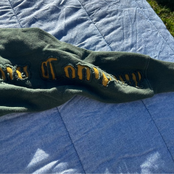 Vintage Polo Jeans Co. by Ralph Lauren Dark Green/Yellow Full Zip Hoodie Size S - Picture 3 of 4